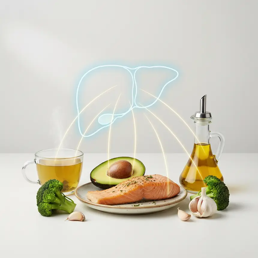 간 건강 음식, 항산화 영양소, 해독 식품