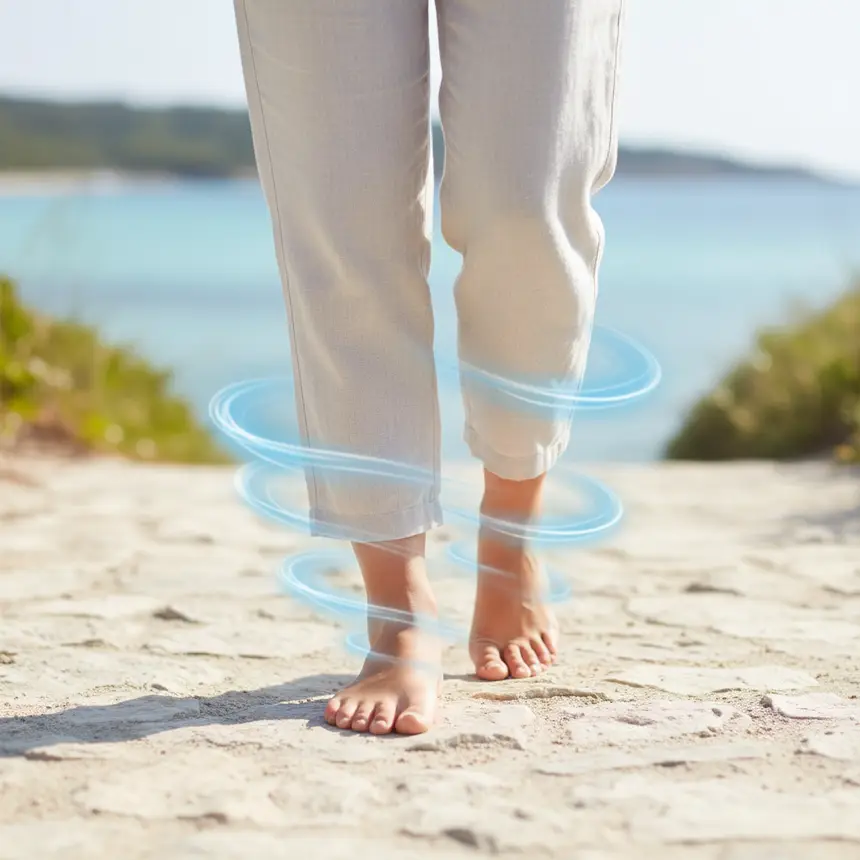 Comfortable walking feet