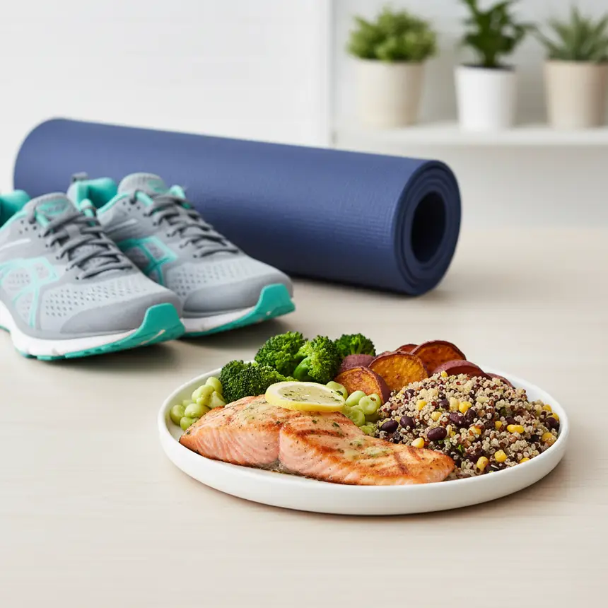 Healthy diet, exercise, stress management