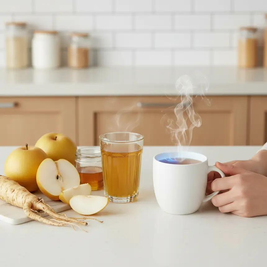 Throat health tea, propolis drink
