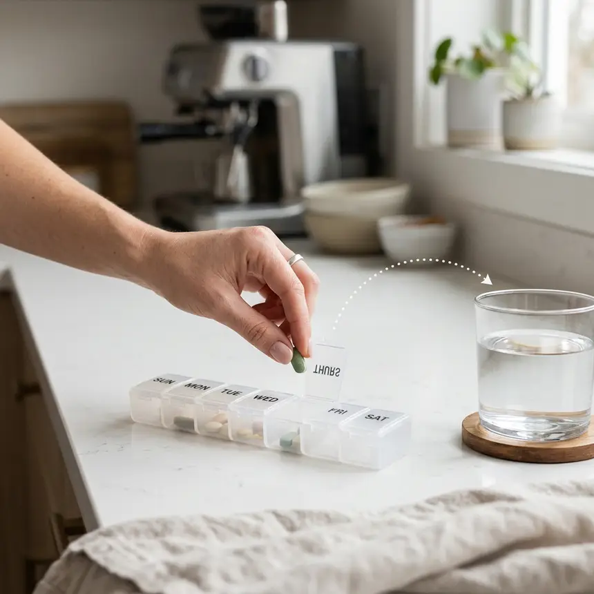 Chlorella intake routine, healthy habits