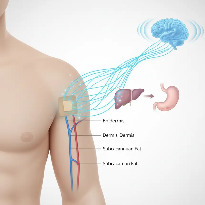 Melatonin transdermal absorption principle