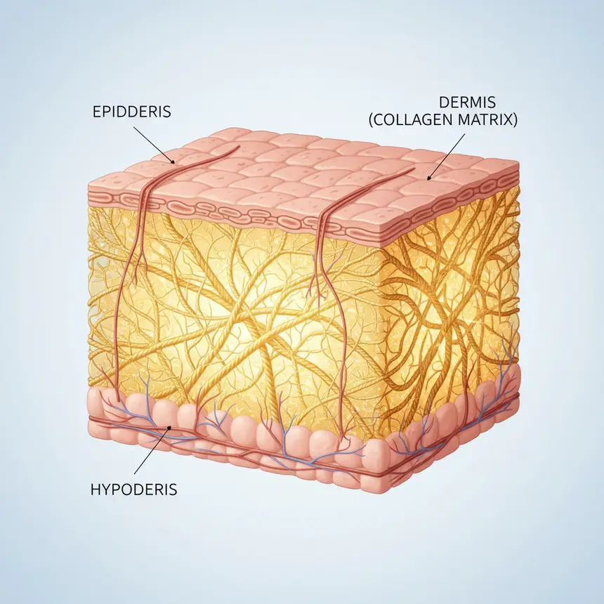 Collagen skin structure