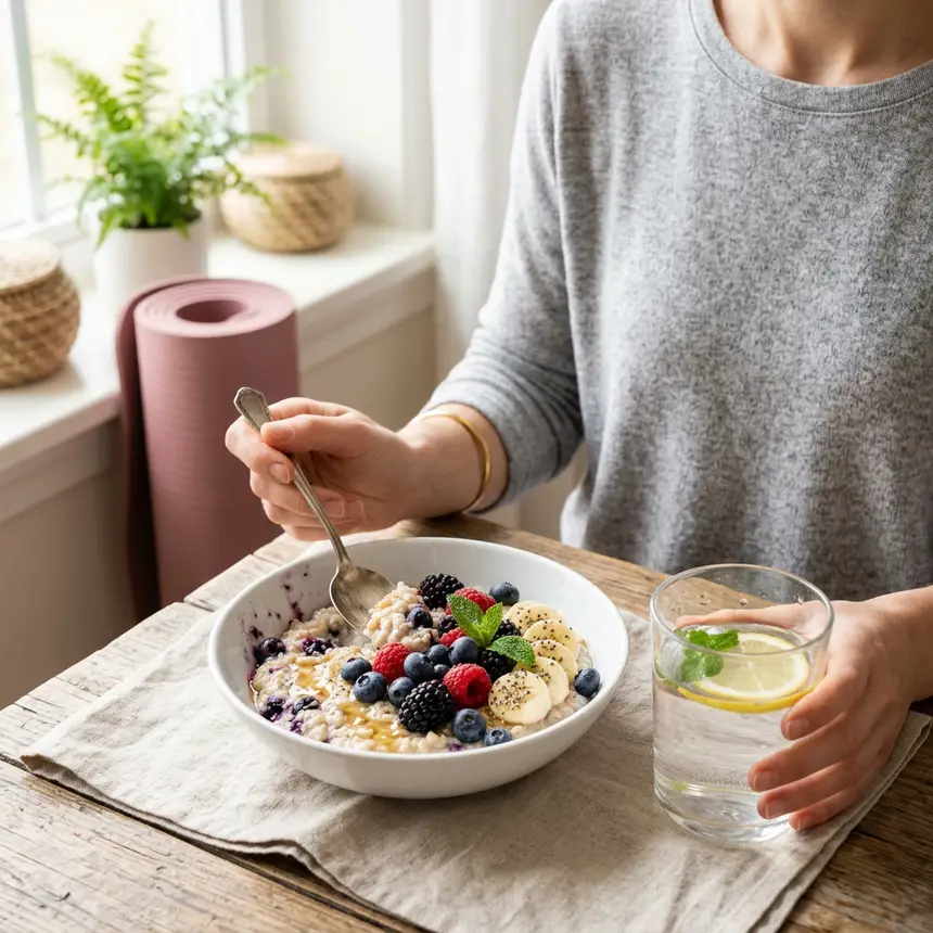 Healthy routine, breakfast