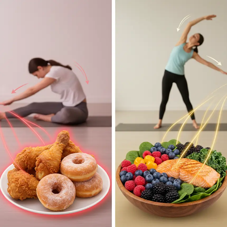 Anti-inflammatory diet, inflammation relief exercise, quercetin benefits