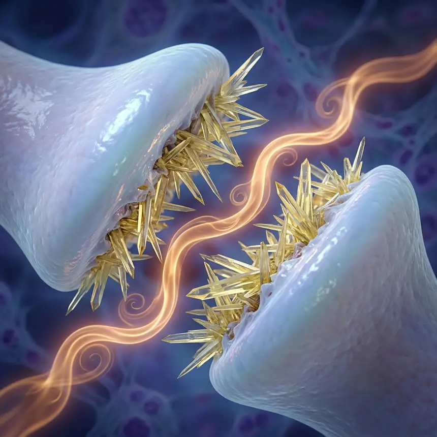 Uric acid crystals in joint