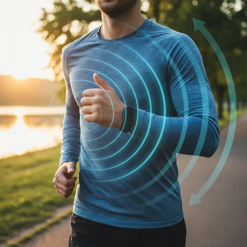 Energetic man exercising