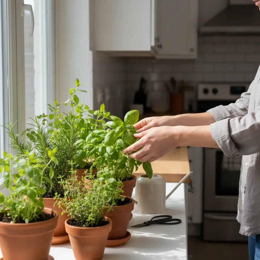 Indoor herb garden