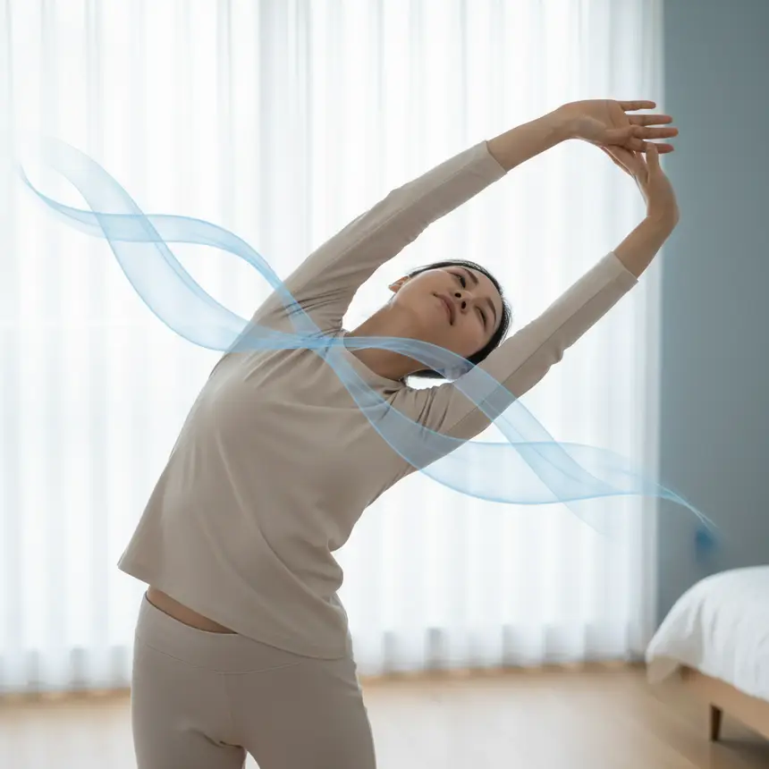 Morning stretching, daily movement