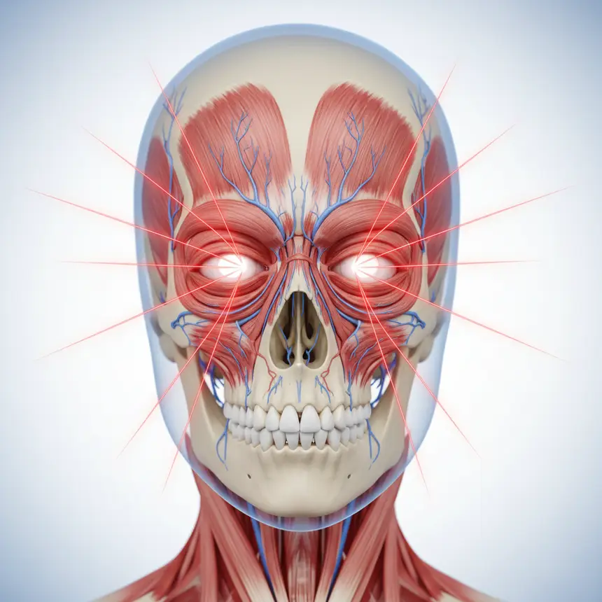 Interconnected nerves, muscle tension