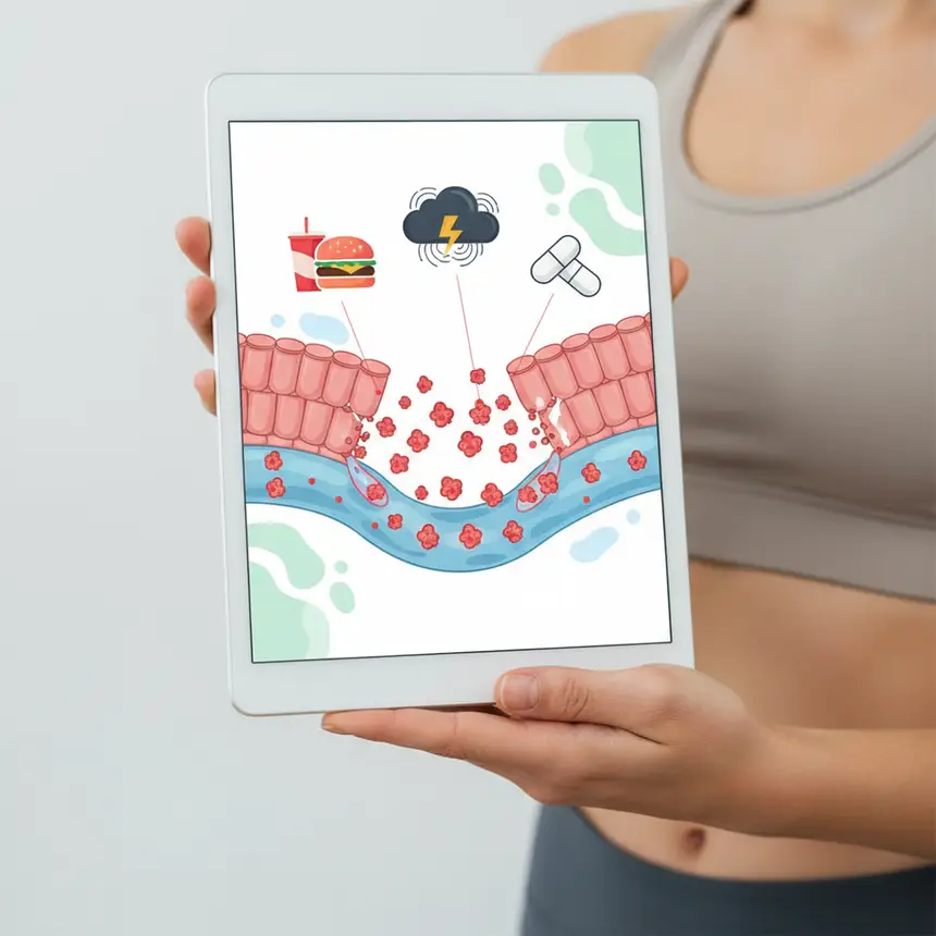Causes of gut lining damage