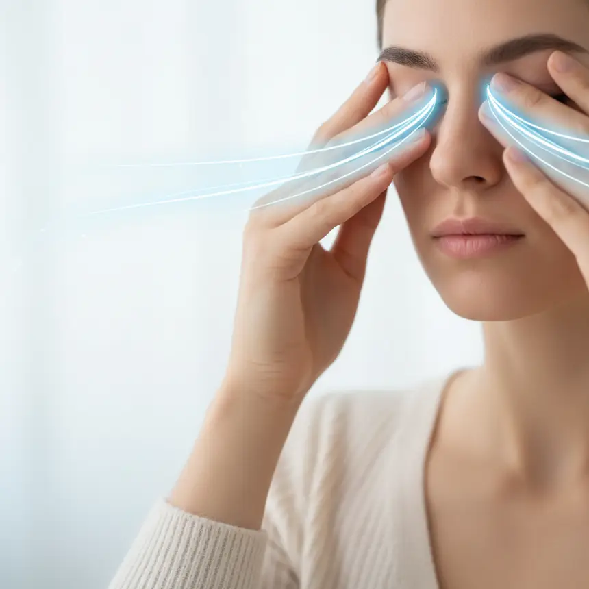 Eye massage practice