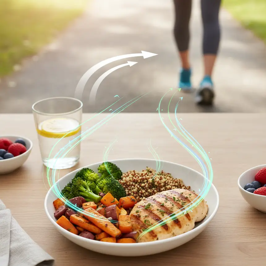 healthy diet, aerobic exercise, nutrient absorption