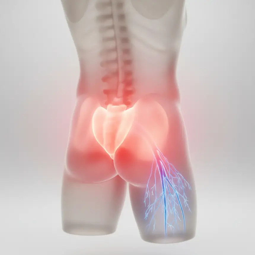 Back pain symptoms, nerve compression