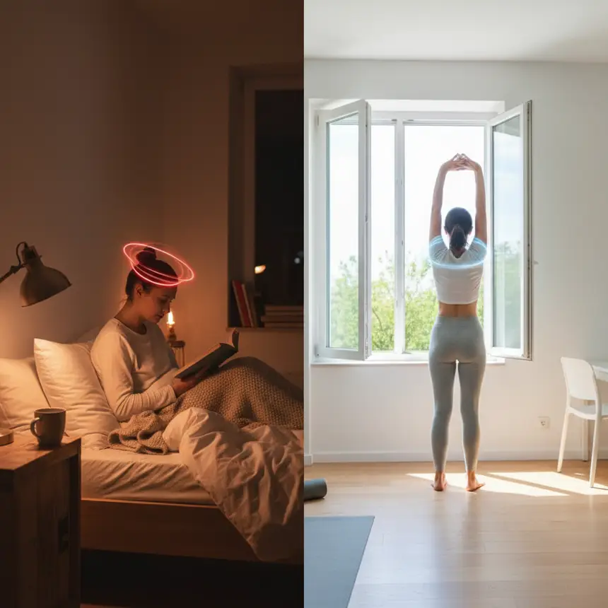 Light regulation exercise sleep