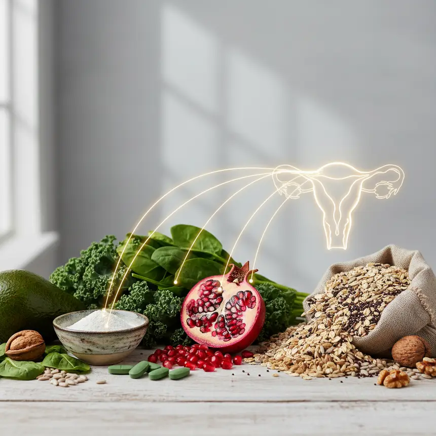 Inositol, folate, ovarian health foods