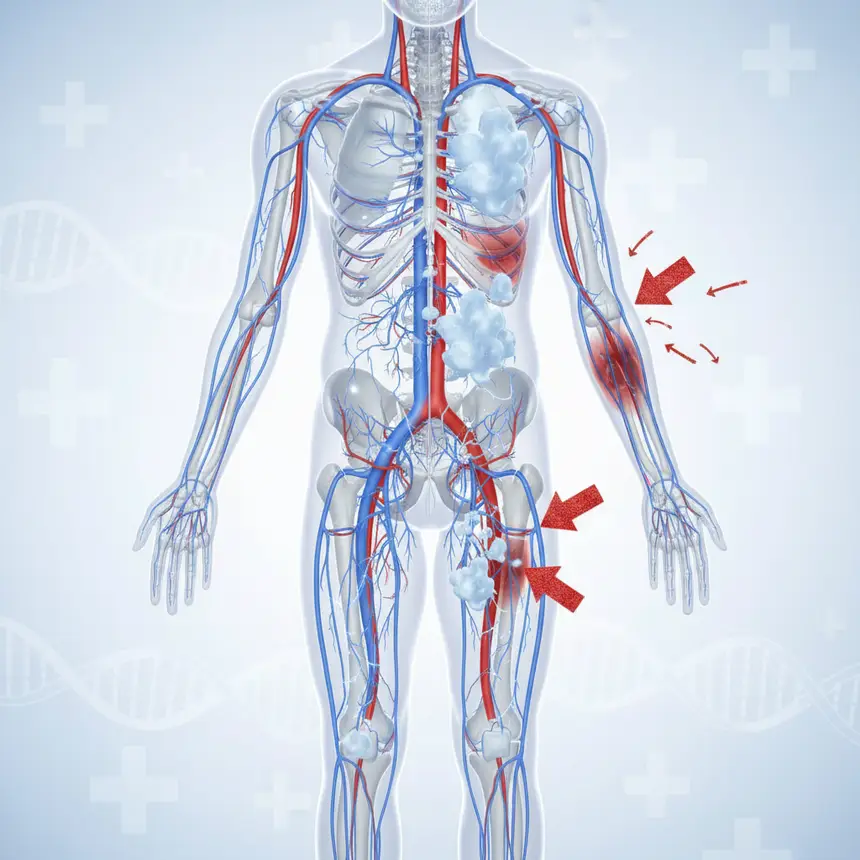 Impaired blood circulation, lymphatic circulation