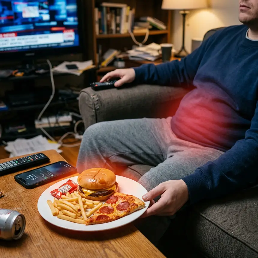 causes of chronic inflammation, processed food, stress