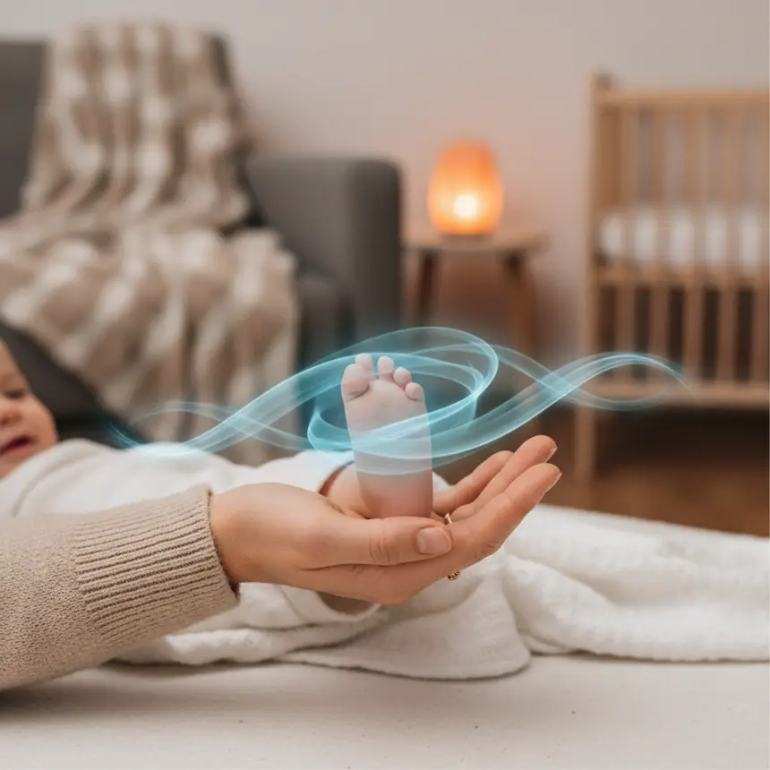 Baby healthy foot, baby comfort