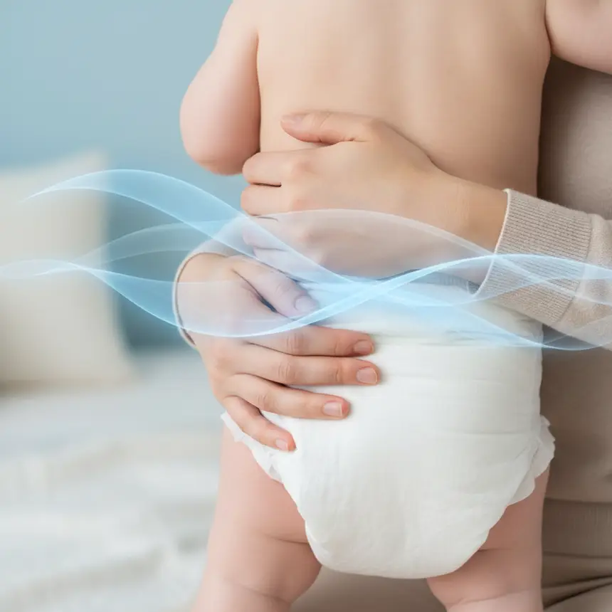 Baby bowel comfort parental care