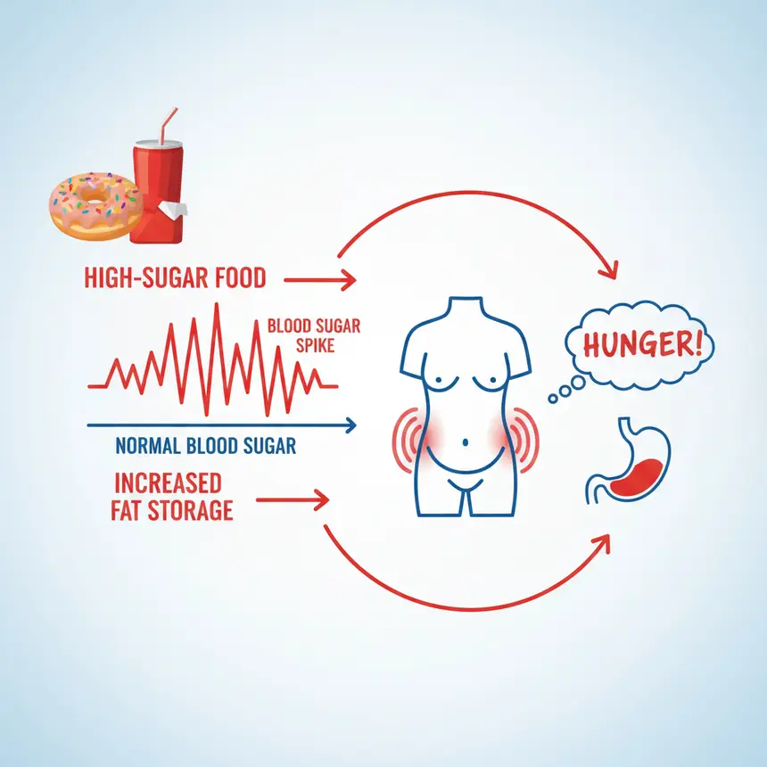 Blood sugar spike, weight gain