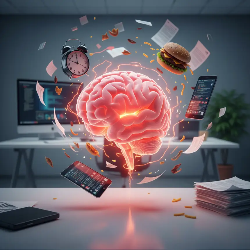 Stress brain function decline