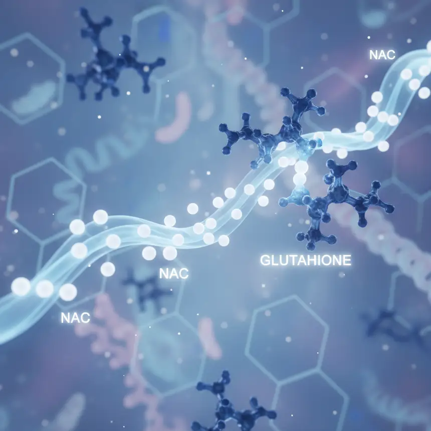 NAC glutathione, antioxidant action, cell molecules