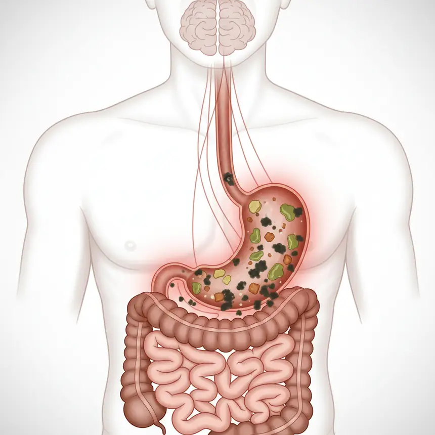 Digestive system waste buildup