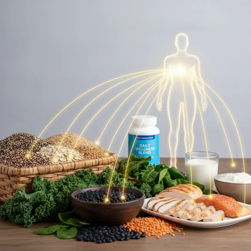 B vitamin rich foods, nutritional supplements