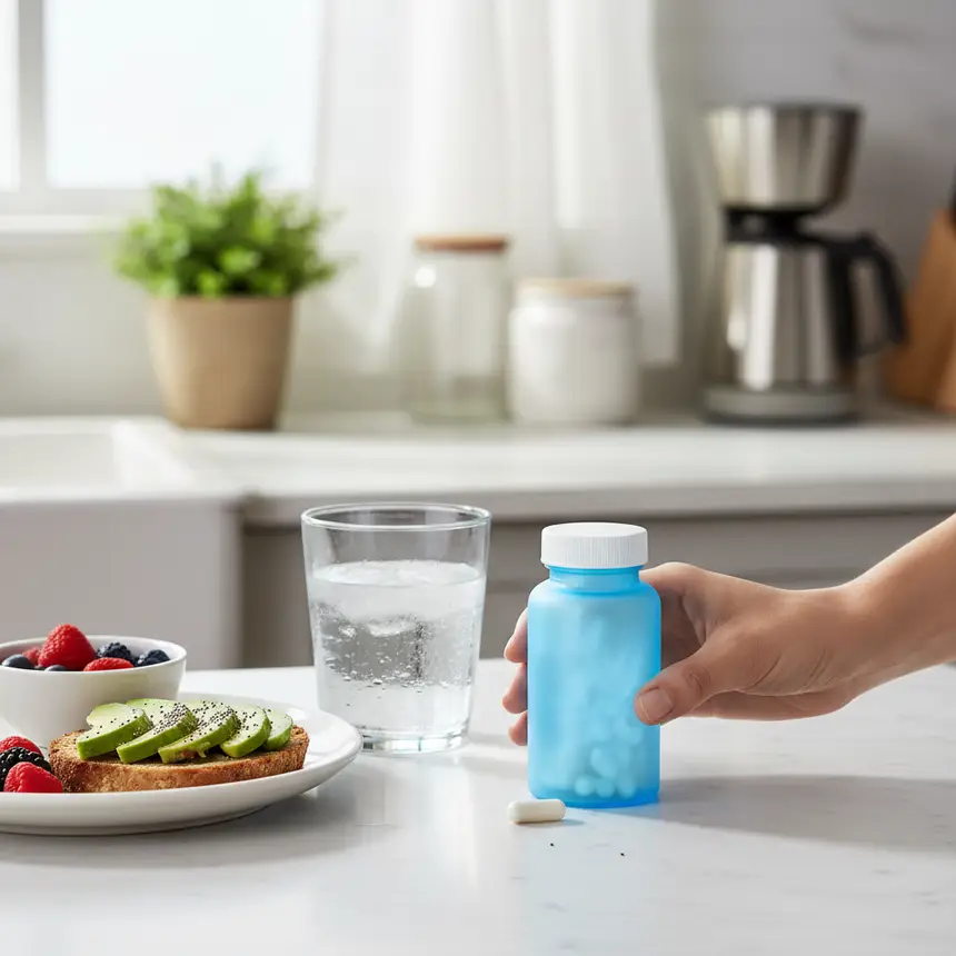 Morning supplement routine, after breakfast