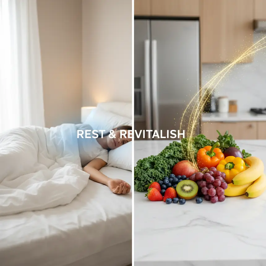 Restful sleep, healthy diet